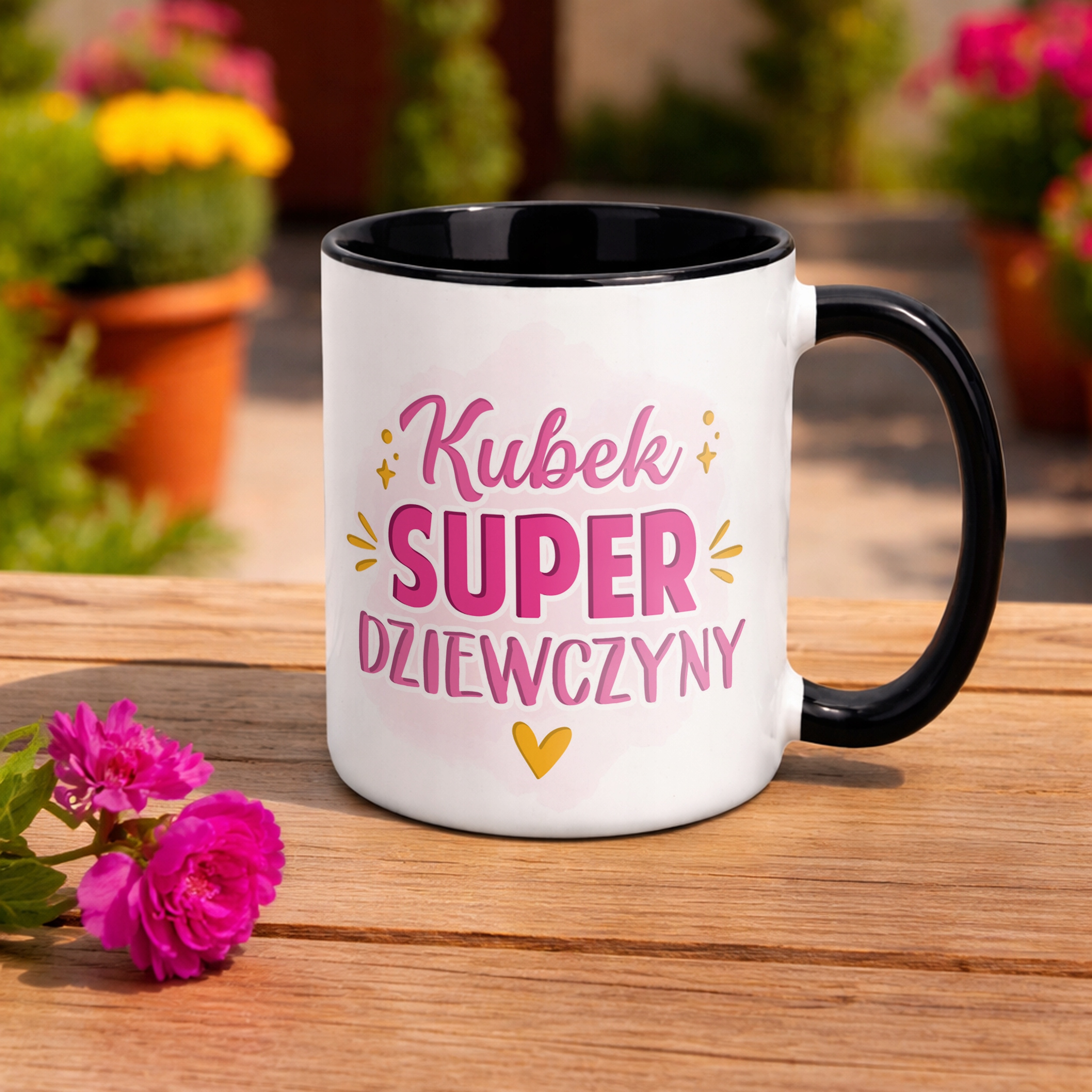 Kubek Czarny Dzień Kobiet Dla Dziewczynki Dla Niej Prezent Upominek