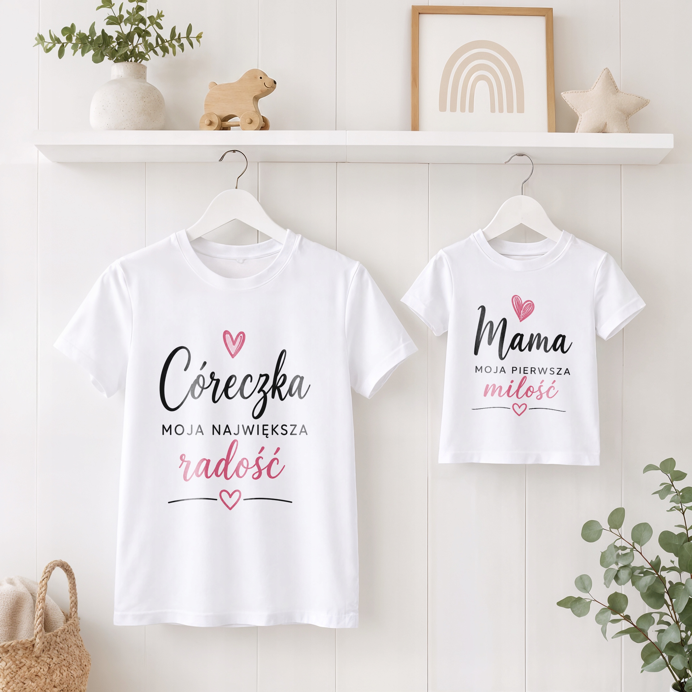 T-shirty dla mamy i córki zestaw prezent na Dzień Matki komplet rodzinny