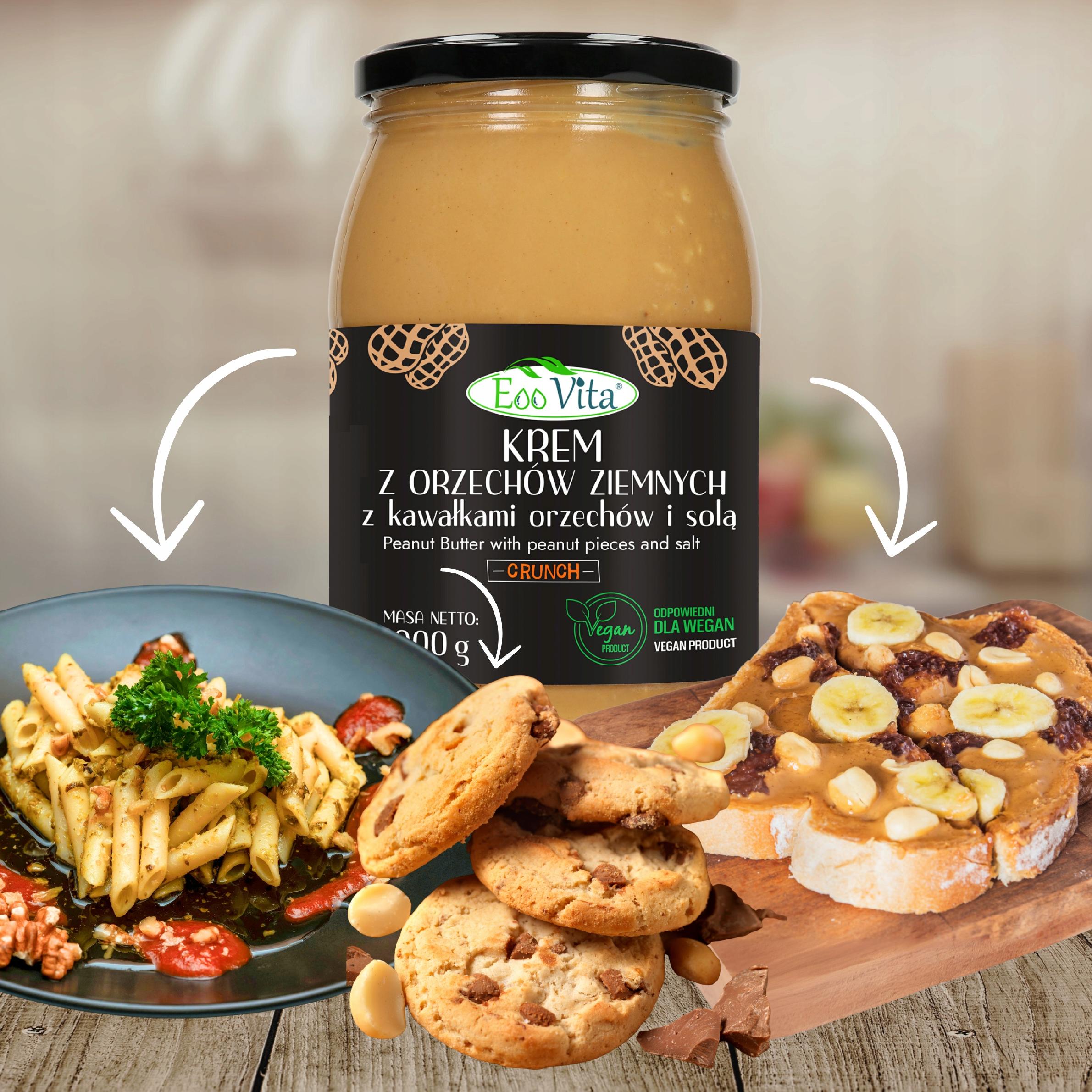 Krem z orzechów ziemnych CRUNCH z Solą KETO 900 g | EooVita