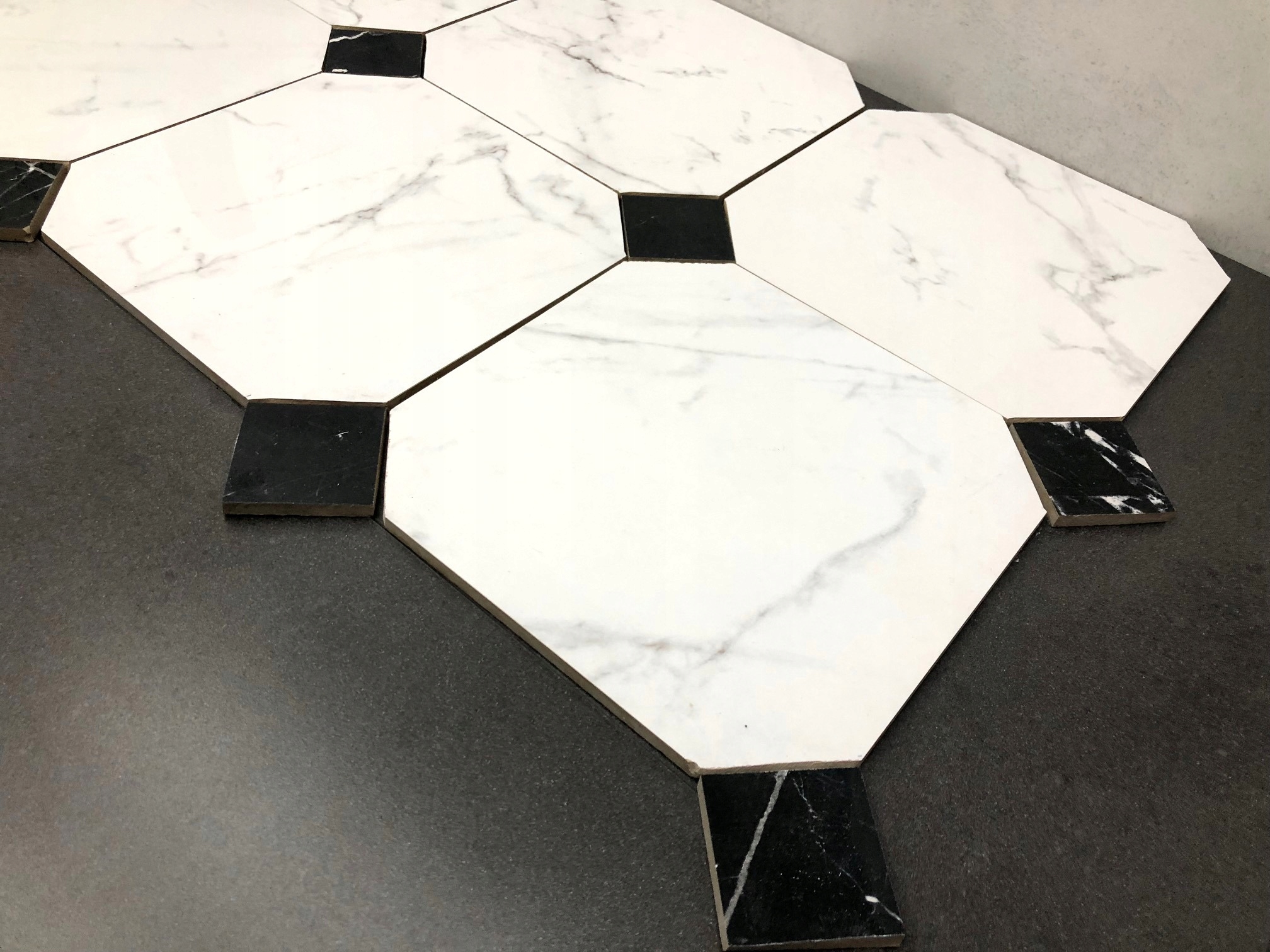 BIAŁY MARMUR oktagon gres polerowany Frost POŁYSK!