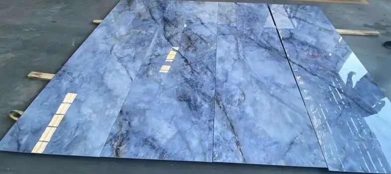 Gres polerowany 120x120 MARMUR BLUE WYSOKI POŁYSK