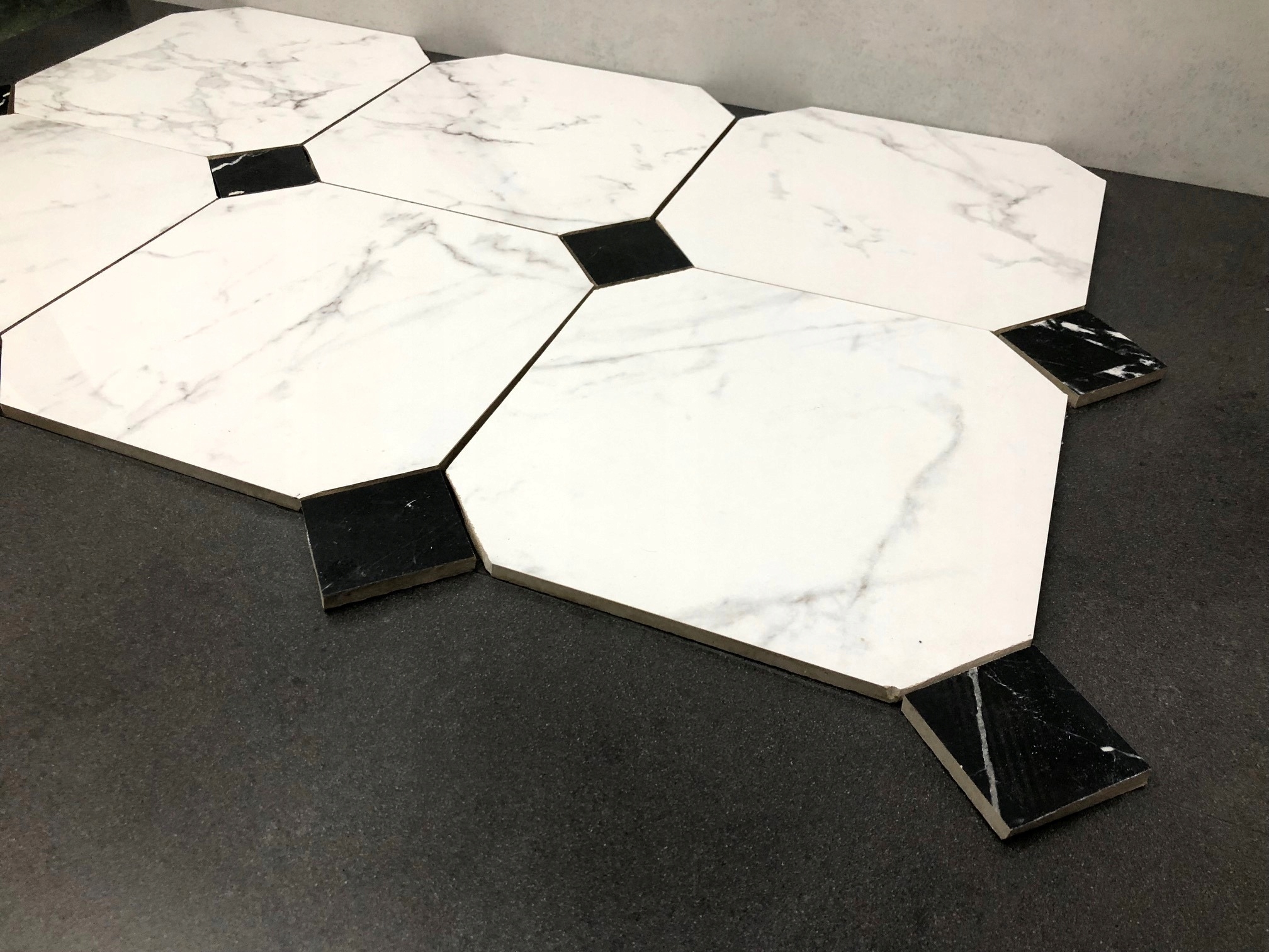 BIAŁY MARMUR oktagon gres polerowany Frost POŁYSK!