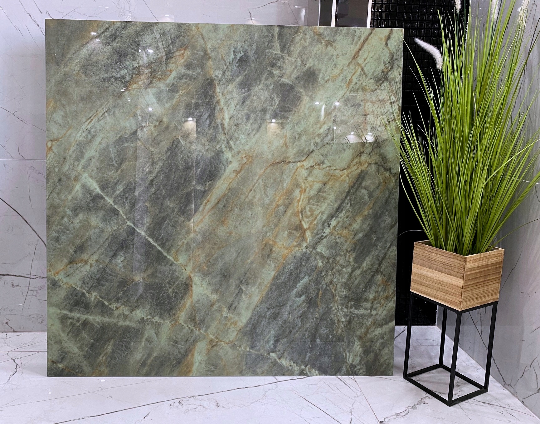 Duże płyty polerowane MARMUR KAMIEŃ gres 120x120 WYSOKI POŁYSK