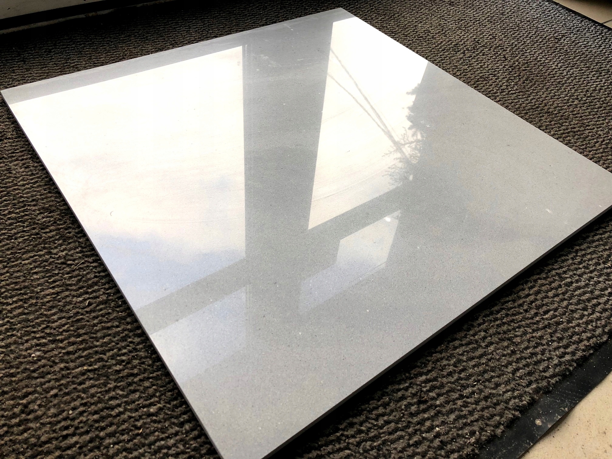 Szary gres polerowany 60x60 jak MARMUR duży POŁYSK