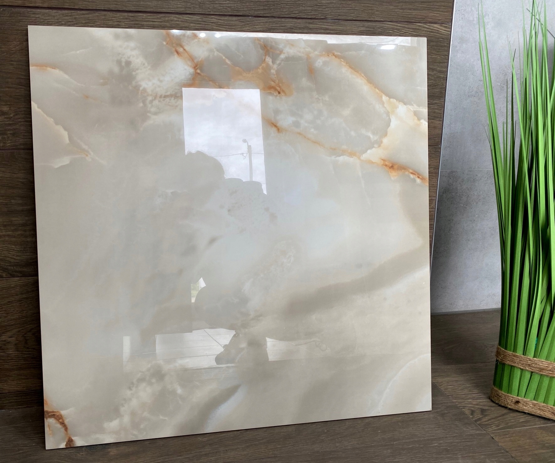 Gres polerowany BEŻ/BRĄZ MARMUR 60x60 POŁYSK gat.I