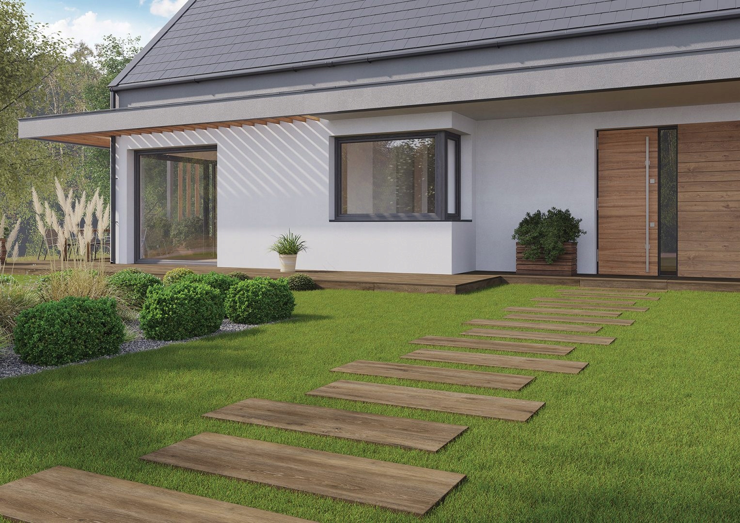 GRUBY GRES 2CM PŁYTY TARASOWE 120x40 DREWNOPODOBNE