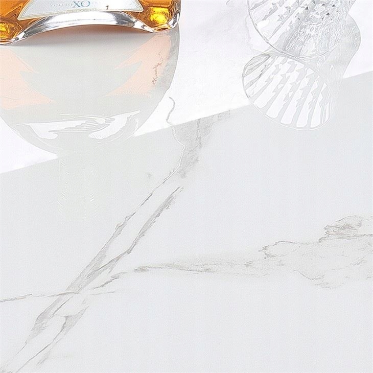 Gres polerowany BIAŁY MARMUR + czarna ramka POŁYSK