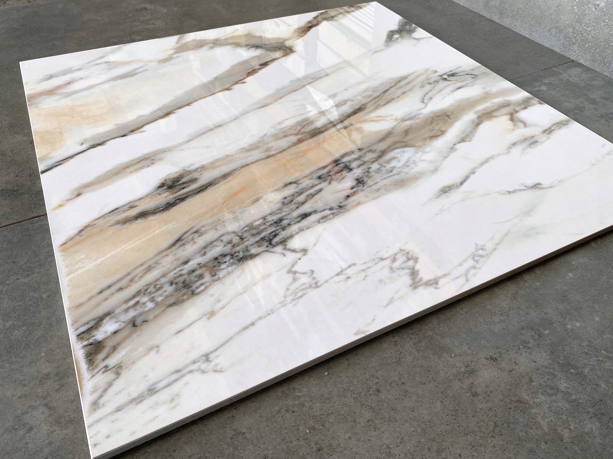 BIAŁY MARMUR gres 60x60 CALACATTA wysoki POŁYSK!!!