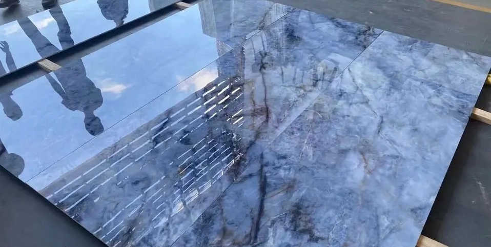 Gres polerowany 120x60 MARMUR BLUE WYSOKI POŁYSK