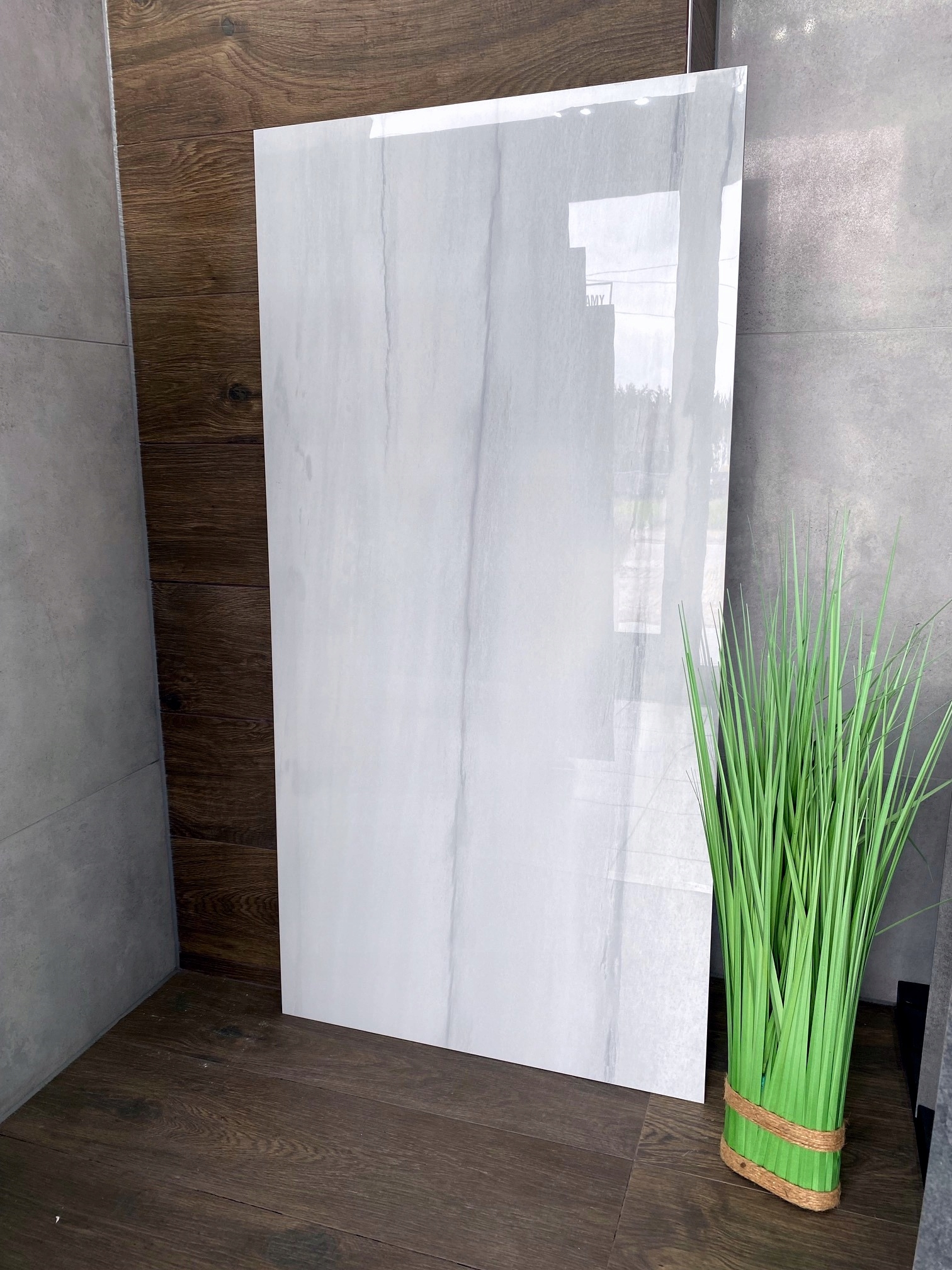 Jasny szary gres POLEROWANY Żyłki Nitki WYSOKI POŁYSK GAT. 1 - SUPER CENA