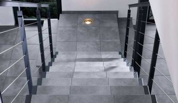 Grube płytki na schody z kapinosem SZARE 100x30