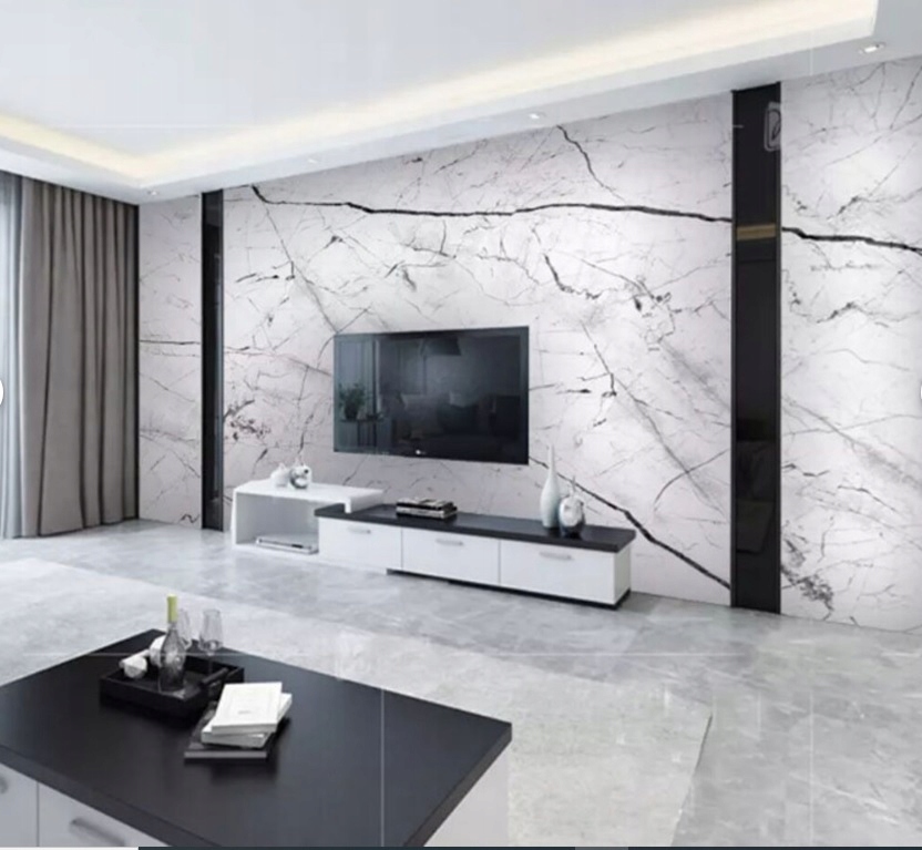 Gres wielkoformatowy BIAŁY MARMUR ŻYŁKA Wysoki POŁYSK 120x280 - DUŻA ILOŚĆ