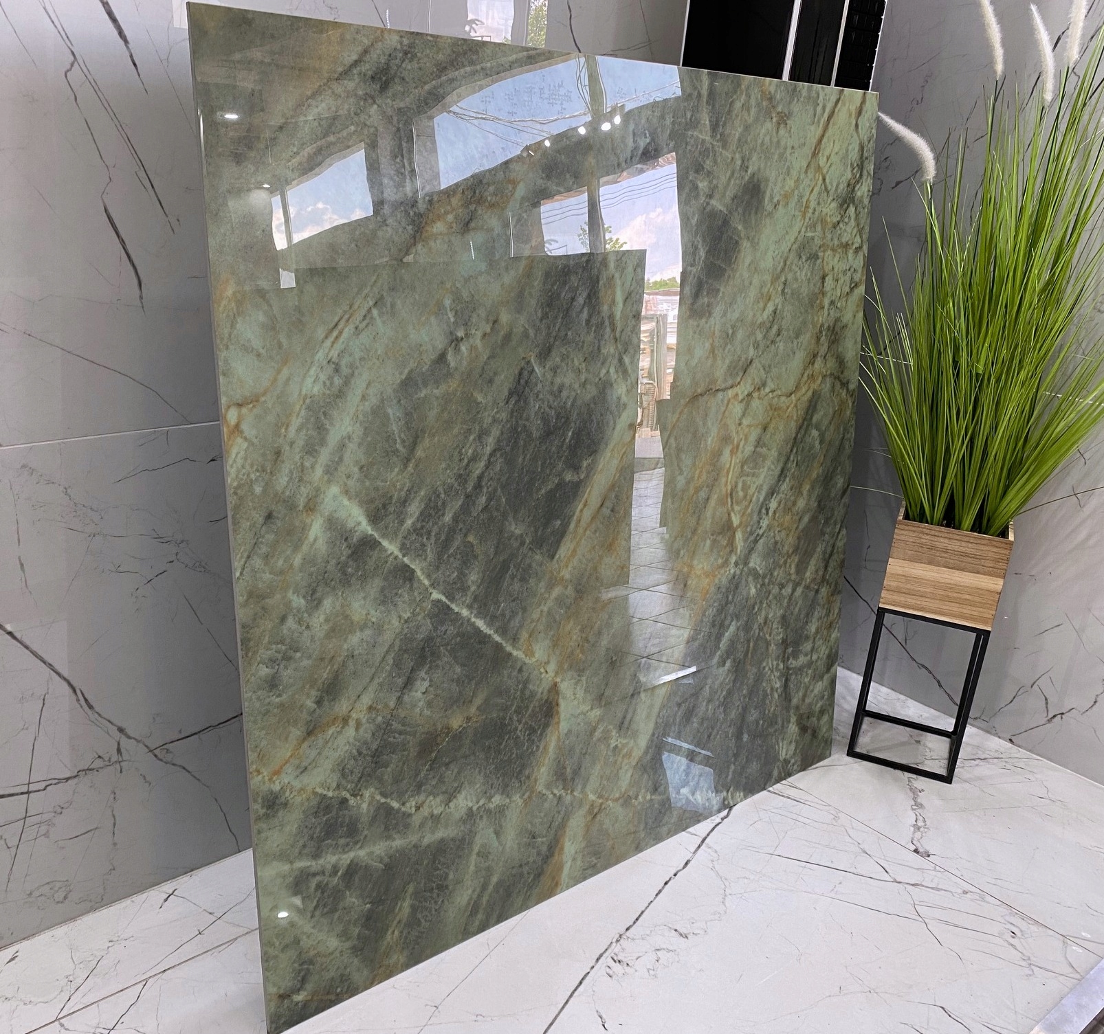 Duże płyty polerowane MARMUR KAMIEŃ gres 120x120 WYSOKI POŁYSK