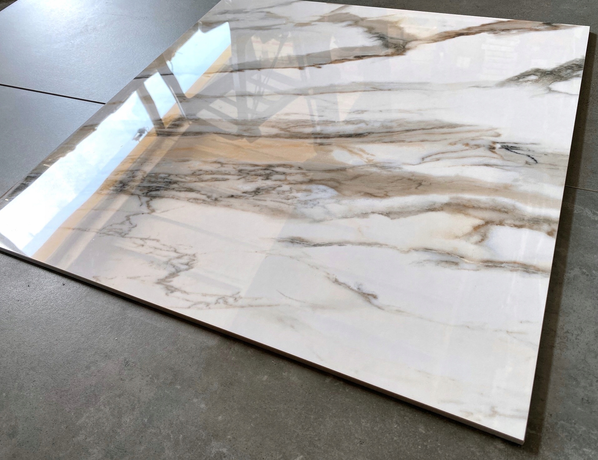 BIAŁY MARMUR gres 60x60 CALACATTA wysoki POŁYSK!!!