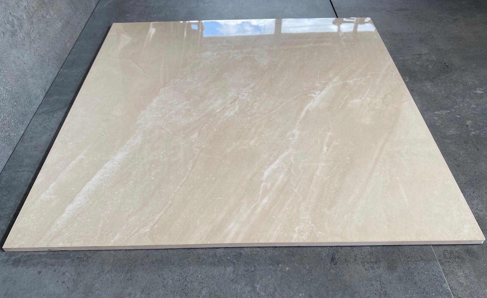 MARMUROWY gres krem/beż 60x60 wysoki POŁYSK!!!