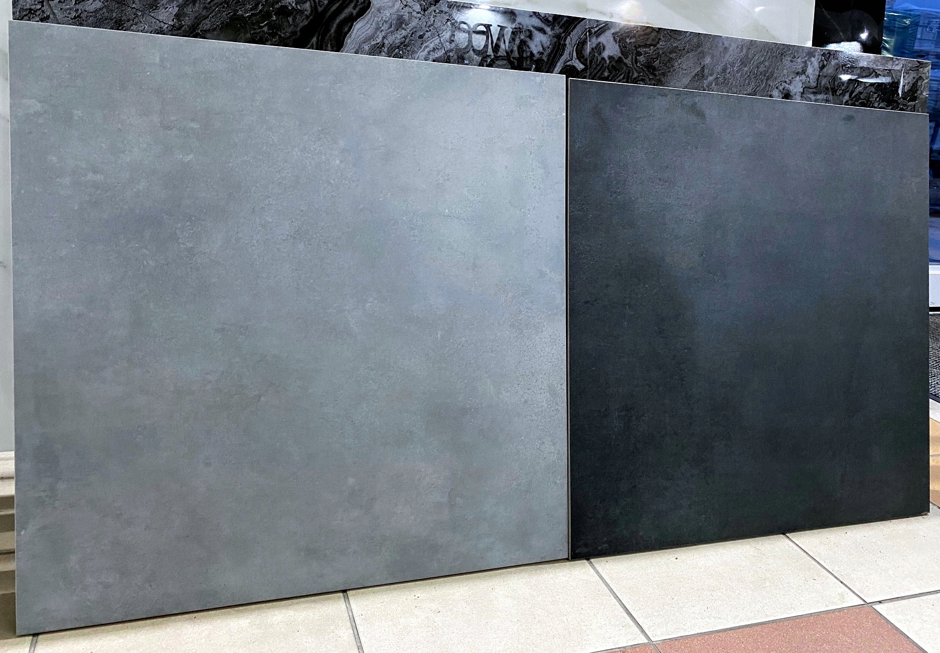 Szachownica gruby twardy gres 60x60 szary grafit