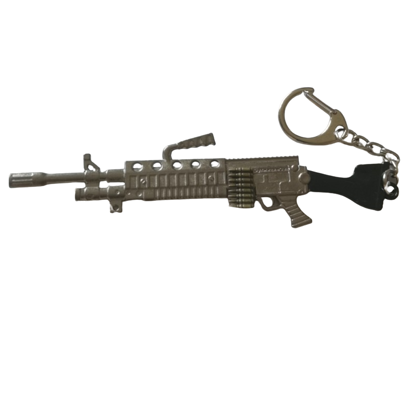 Breloczek Metalowy KARABIN Maszynowy SAW Wojsko Maszynówka Squid Game Guner