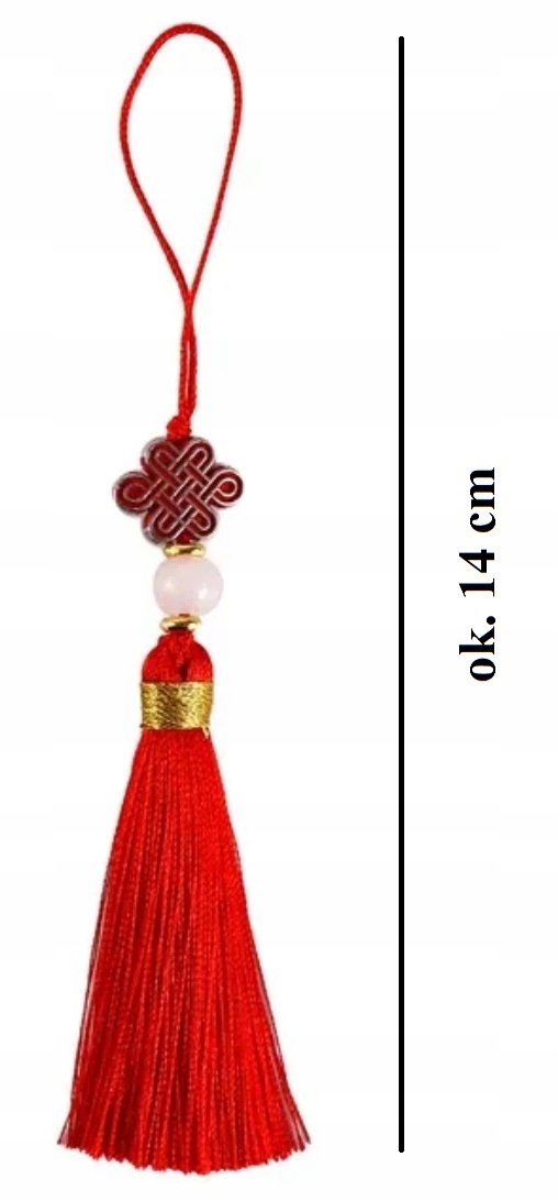 Sznurek TALIZAM FENG SHUI Amulet Mini Brelok Do Kluczy na Szczęście Happy