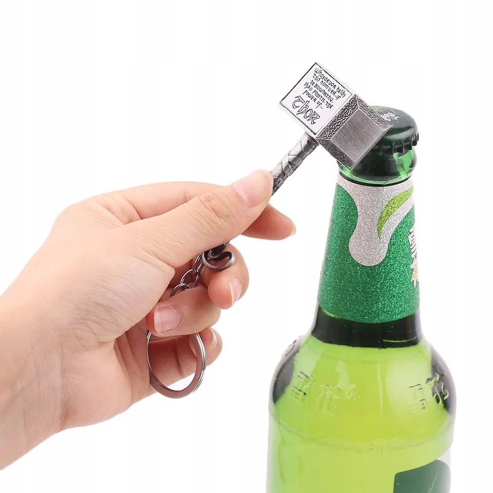 1 2371 Breloczek Młotek Thor 'a Asgard Srebrny Otwieracz