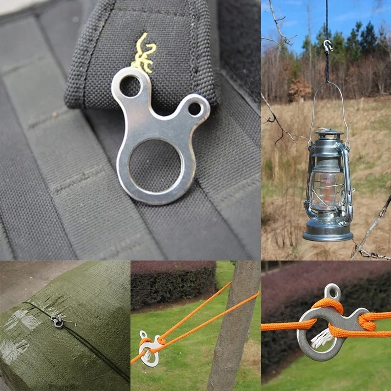 Hak Klamra do Liny Naciąg Namiotu na Biwak Na Pranie Do Lampy Kampera EDC