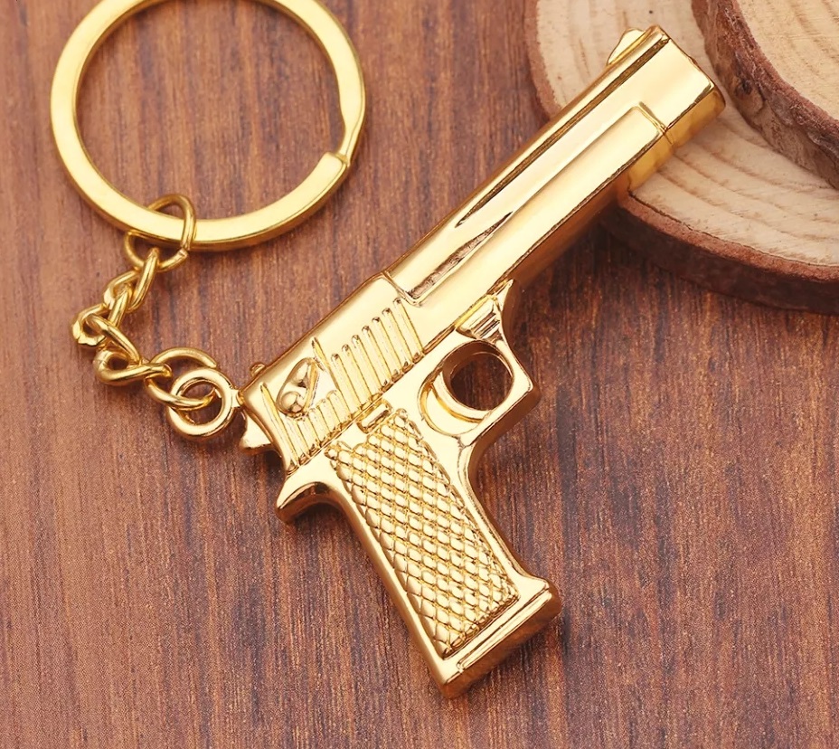 Breloczek Broń Pistol Colt 1911 Oficer GOLD 45 ACP
