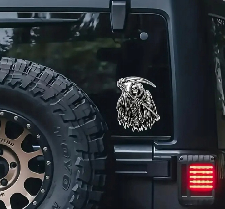 Naklejka Wlepa Reaper Czacha Symbol Kostucha Śmierć Żniwiarz Game Over End