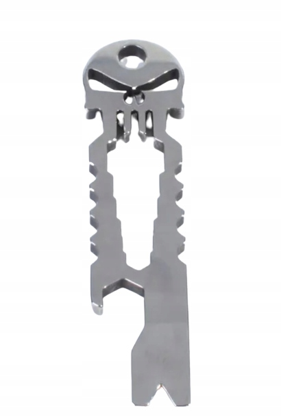 Breloczek do kluczy Czaszka Punisher Multitool Silver Mściciel Symbol Łomik