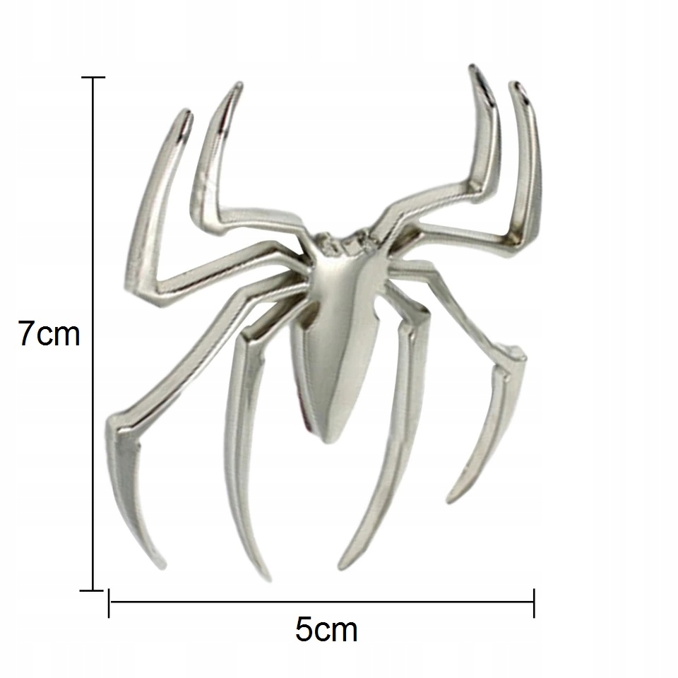 Emblemat 3D Spider Man Pająk Tuning Chrom Ozdoba do Auta na Deskę Znaczek