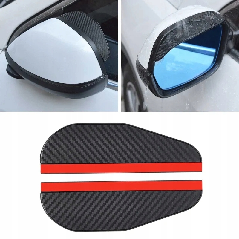 Daszek lusterka osłona przeciwdeszczowa carbon 3M