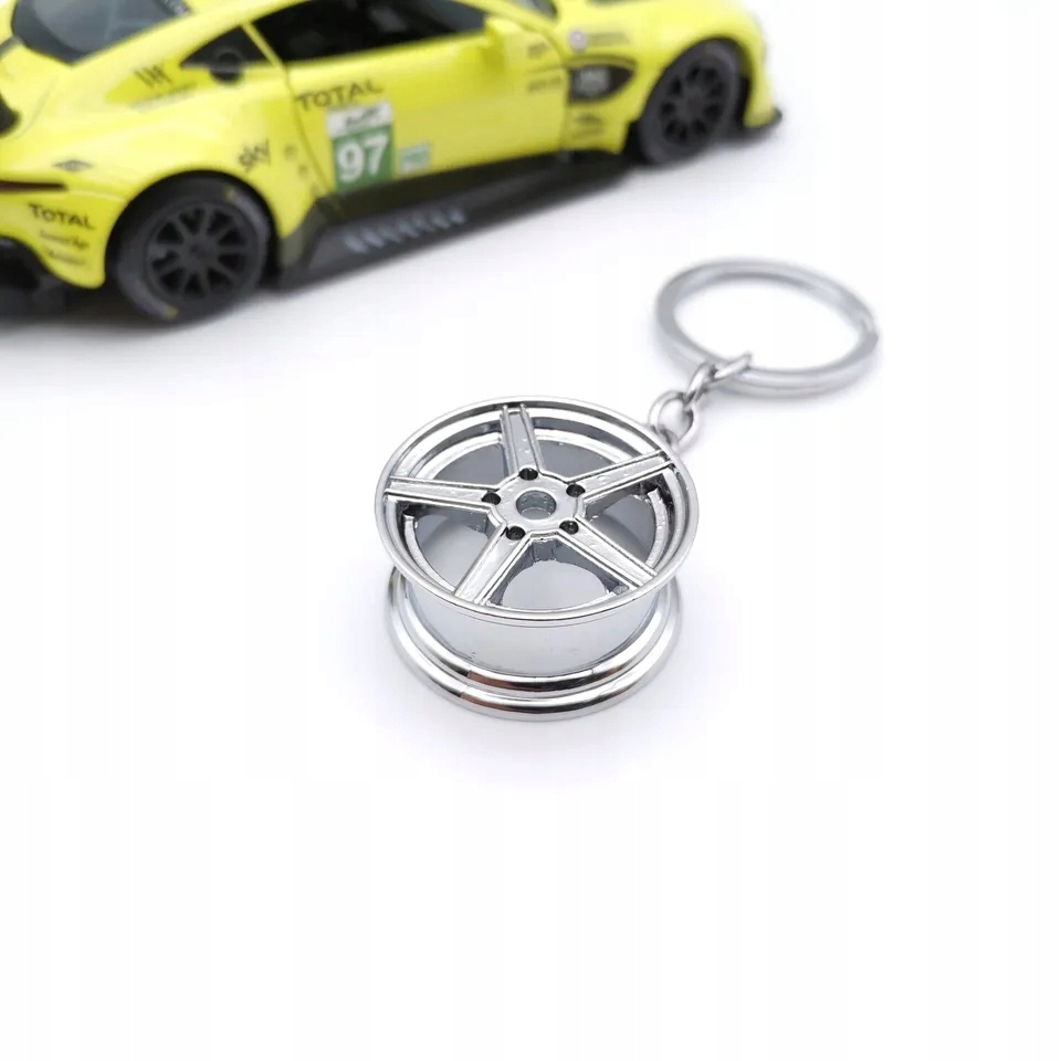 Brylok breloczek samochodowy Alufelga Srebrna NFS Alusy Chromowana Felga