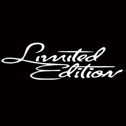 Naklejka Stylowy Napis Kursywa Biały Limited Edition White Ozdoba Tuning