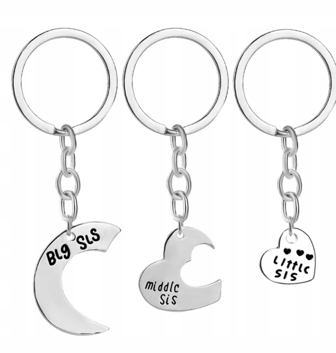 Brelok Trio Sisters Triangle Serce Przyjaciółki