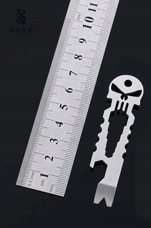 Breloczek do kluczy Czaszka Punisher Multitool Silver Mściciel Symbol Łomik