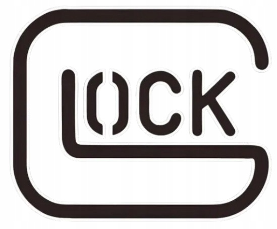 Naklejka Czarna GLOCK na Samochód Auto Motor do Tuning Ozdoba Strzelectwo