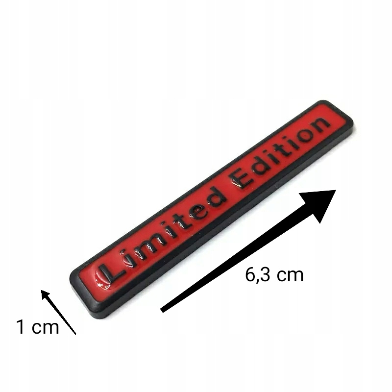 Naklejka Napis Czarny Czerwony Emblemat Limited Edition Tuning 3D Motosport