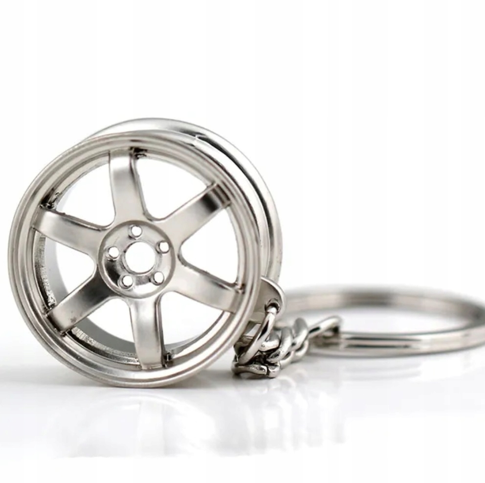 Brylok breloczek samochodowy Alufelga Srebrna NFS Alusy Chromowana Felga