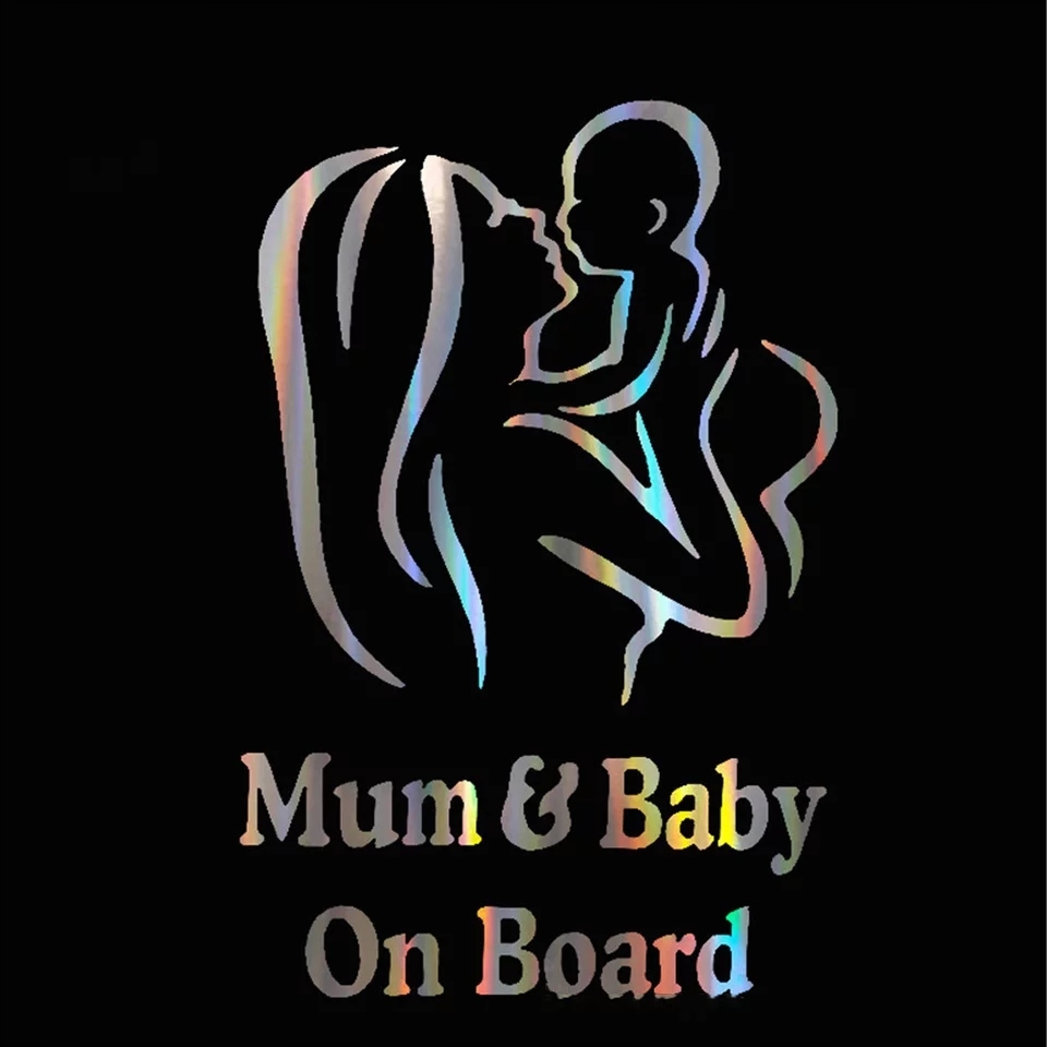 Naklejka Mum & Baby on Board Ostrzeżenie Znak Informacja dla Kierowców Hit
