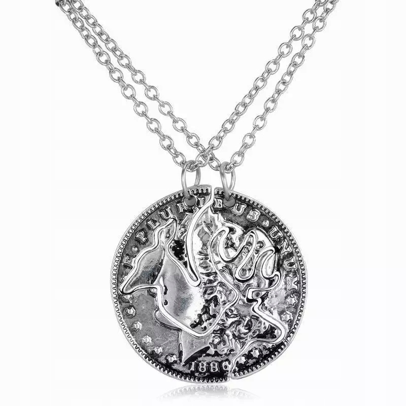 Naszyjnik PRZYJAŹŃI i Miłości komplet Jeleń Łania Dla Myśliwego Dla Niego