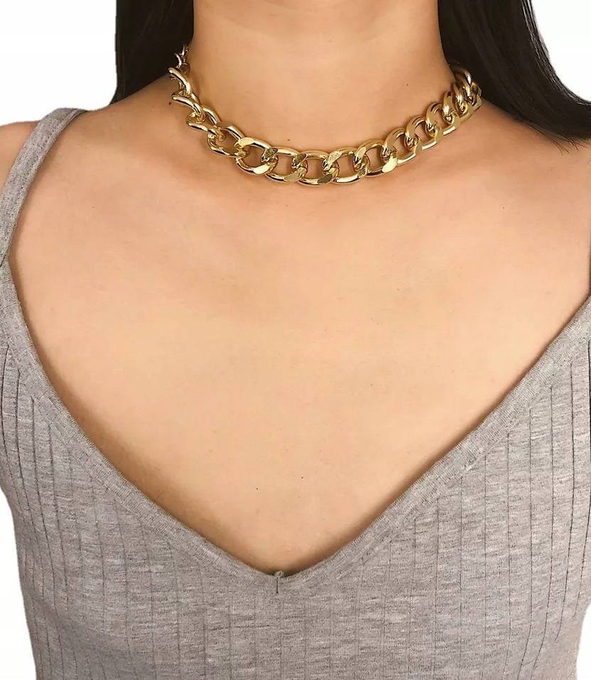 Chocker Czoker Zloty Łańcuszek Celebrytka 40 cm