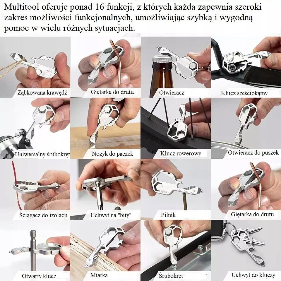 Brelok survivalowy śrubokręt multitools do kluczy