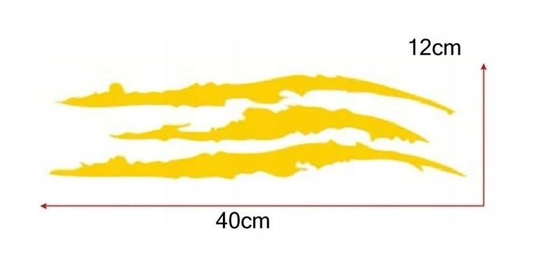 Naklejka samochód pazur scratch auto tunining uni