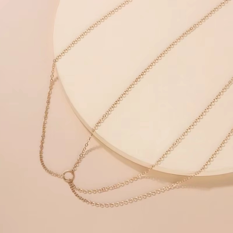 Biżuteria Łańcuszek BOHO do Stroju Kąpielowego Bikini dla Gwiazd Modny Gold