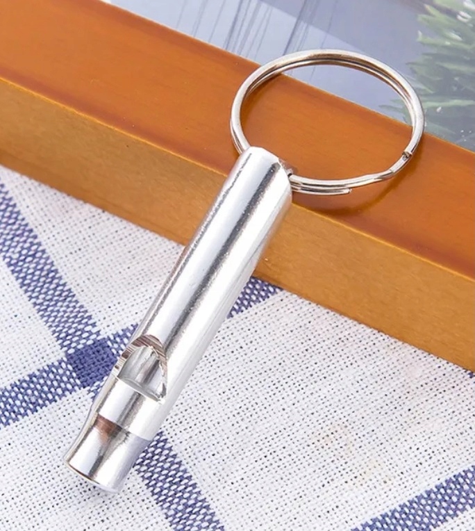 Gwizdek Alarmowy Sygnałowy Niskie Częstotliwości Pisk Odstraszasz Srebrny