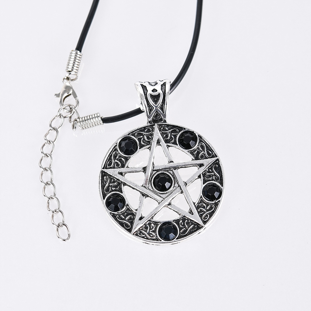 Naszyjnik Pentagram Black Stone Supernatural Nie z Tego Świata Sam Impala