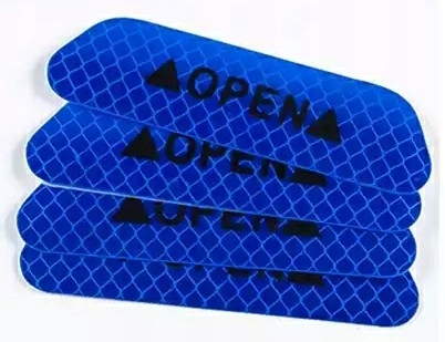 4 szt kpl odblask bezpieczeństwo ostrzegawczy OPEN