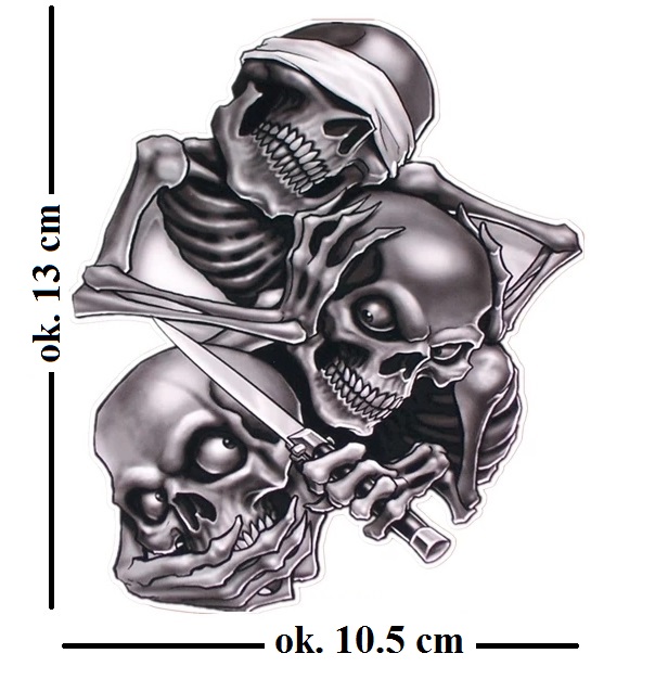 Skrytobójca wlepka sztylet Vinyl ślepiec naklejka Kostucha Śmierć Ciii ...