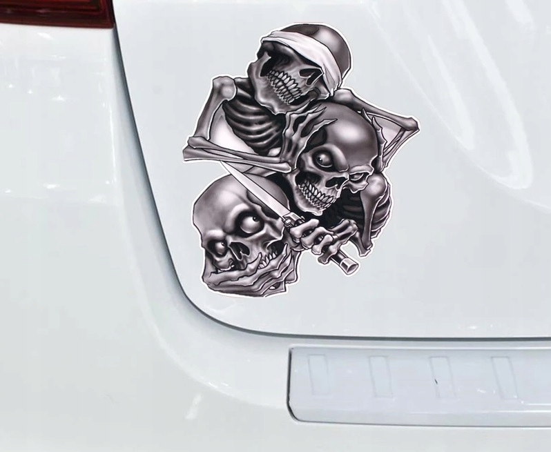 Skrytobójca wlepka sztylet Vinyl ślepiec naklejka Kostucha Śmierć Ciii ...