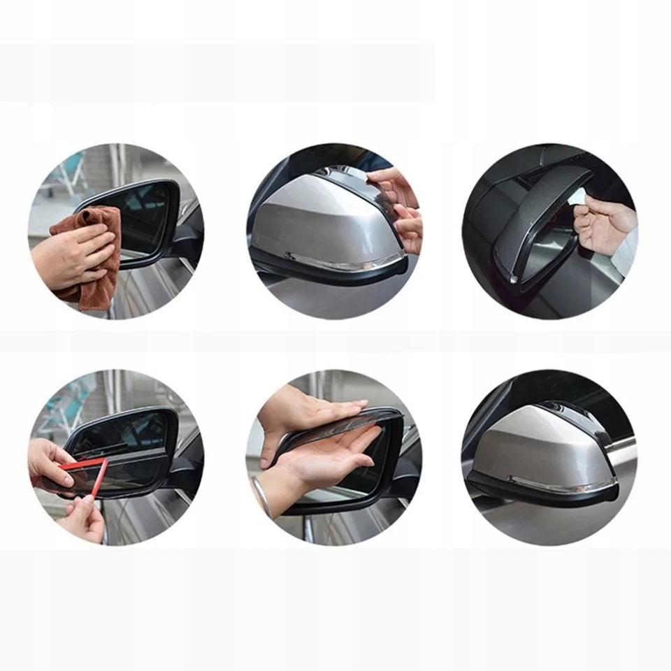 Daszek lusterka osłona przeciwdeszczowa carbon 3M