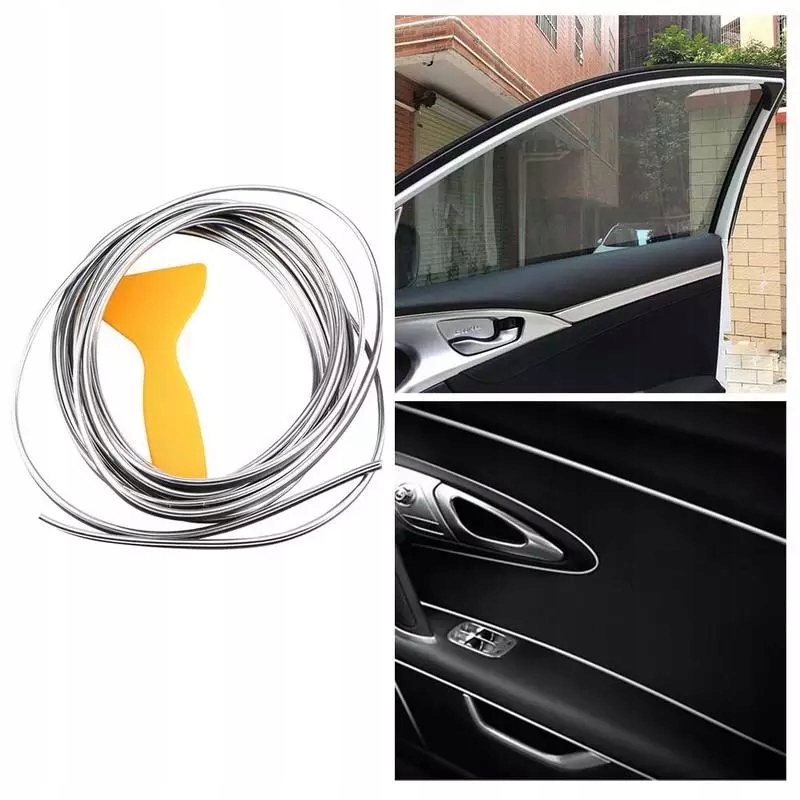 LISTWA TAŚMA OZDOBNA DO SAMOCHODU CHROM 5M TUNING