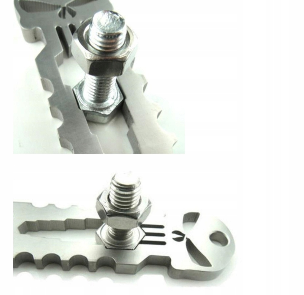 Breloczek do kluczy Czaszka Punisher Multitool Silver Mściciel Symbol Łomik